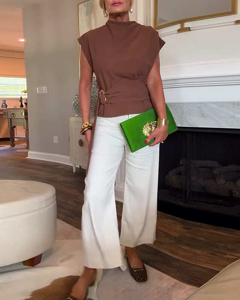 Getailleerde Effen Blouse