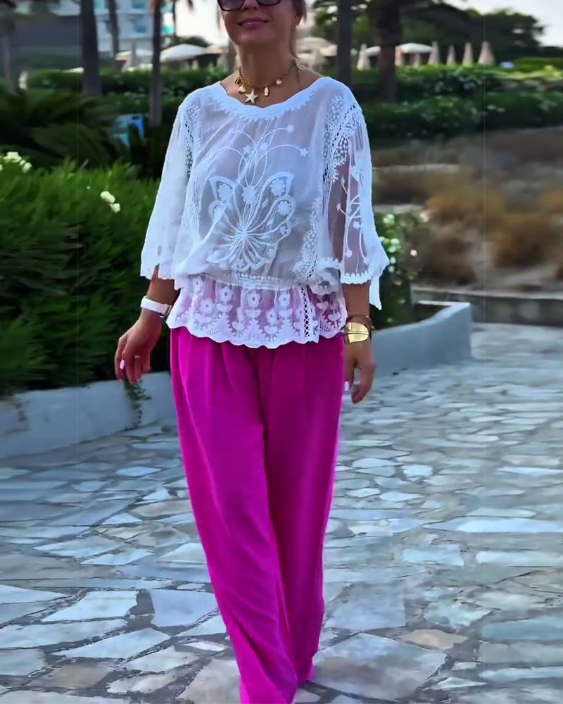 Blouse Effen Kleur Modieus