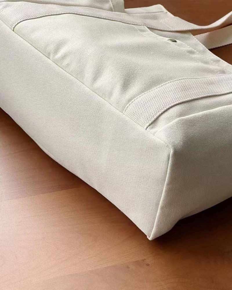 Grote canvas tas met dubbele handgrepen