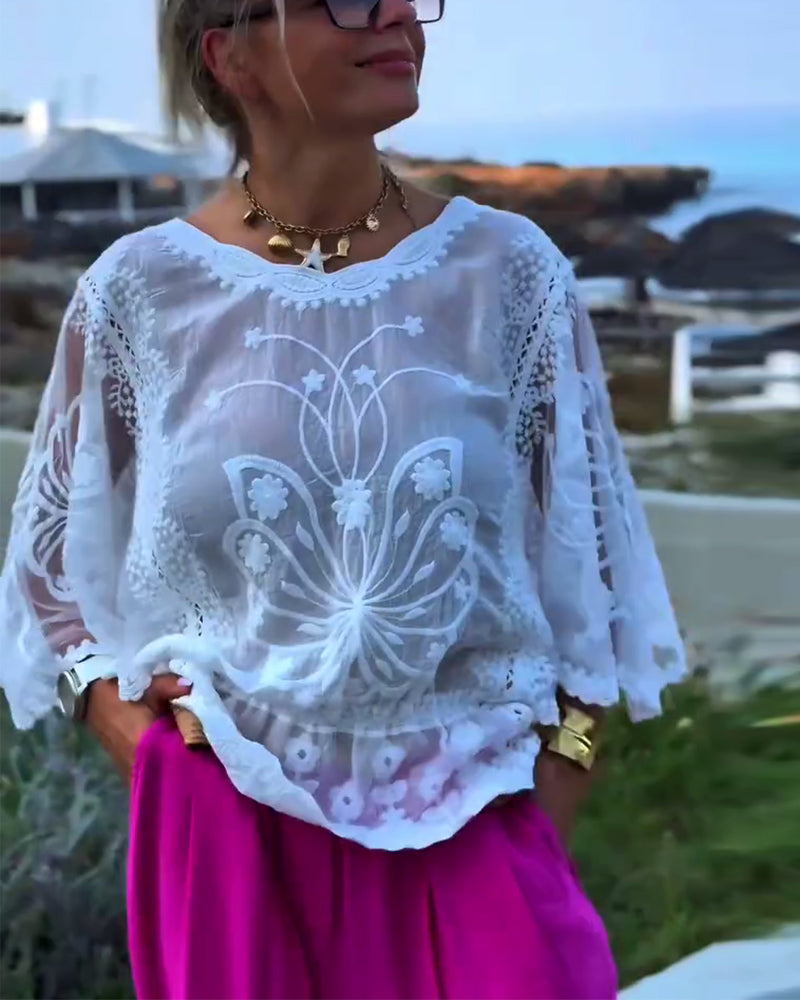 Blouse Effen Kleur Modieus