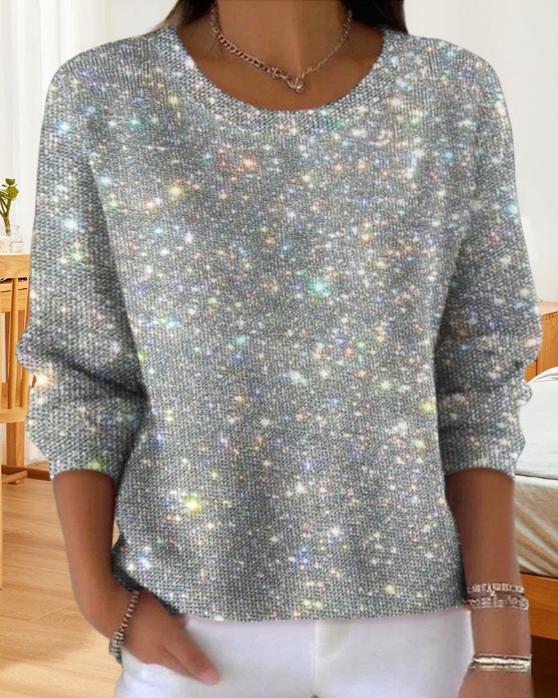 Casual Sweatshirt Met Ronde Hals