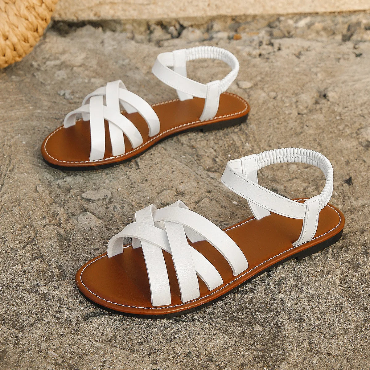 Dames platte strappy sandalen - chique zomerfootwear