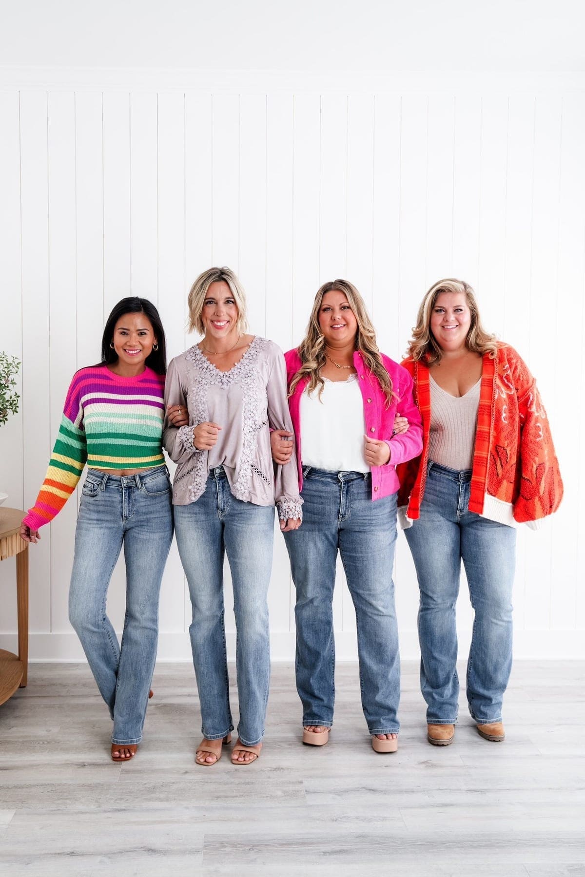 Tummy control denim jeans - flatterende vrouwen flared jeans