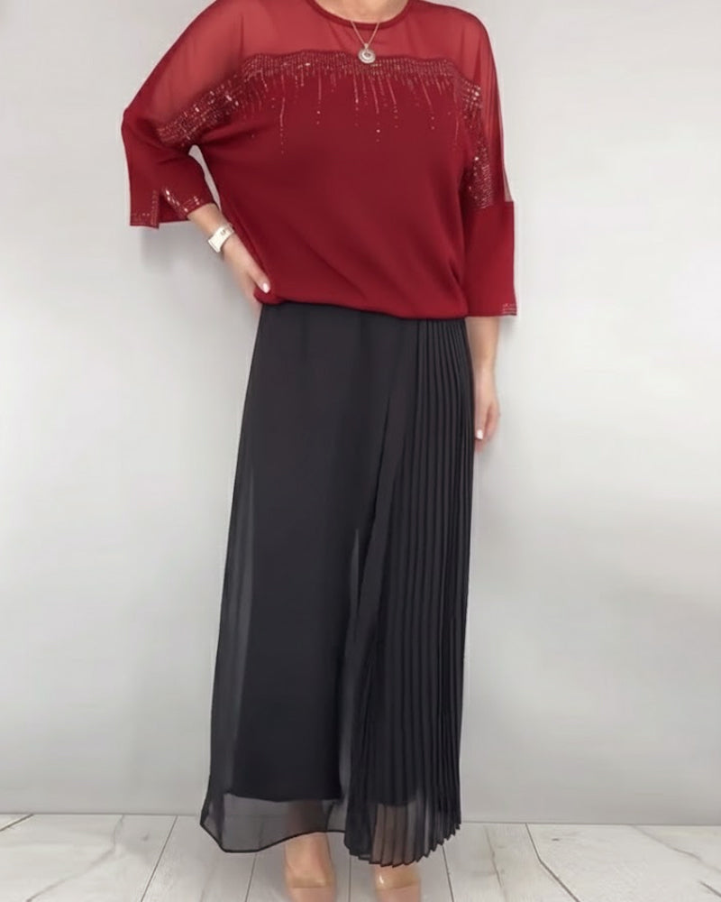 Blouse Gaas Gespleten Loose