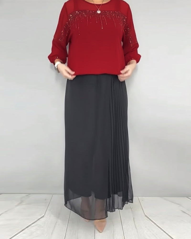 Blouse Gaas Gespleten Loose