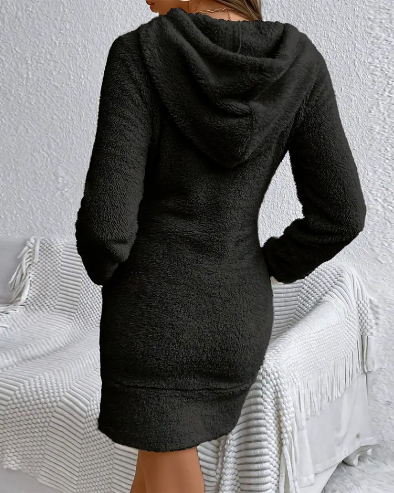 Capuchonjurk Met Brushed Stof En Smalle Pasvorm