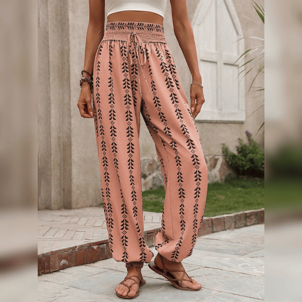 Dames boho broeken - ontspannen pasvorm casual wear - luchtige broeken voor elke dagstijl