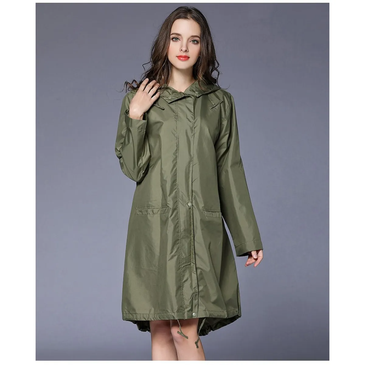 Waterdichte regenjas - lange dames waterdichte jacket