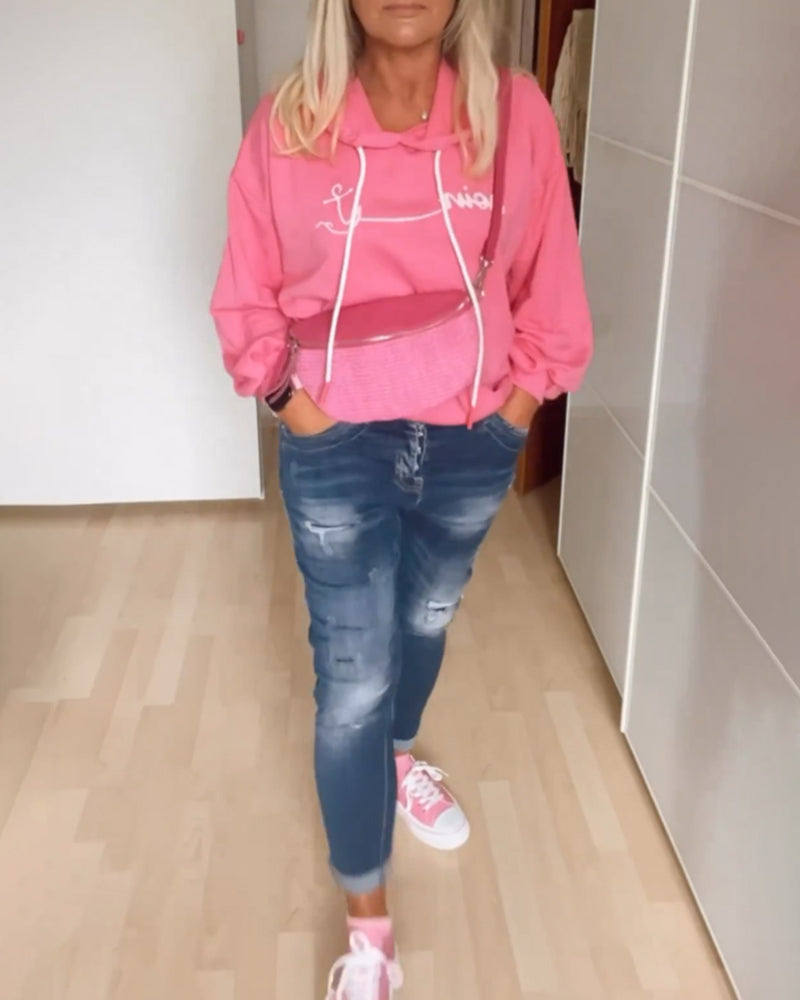 Losse hoodies met ankerprint