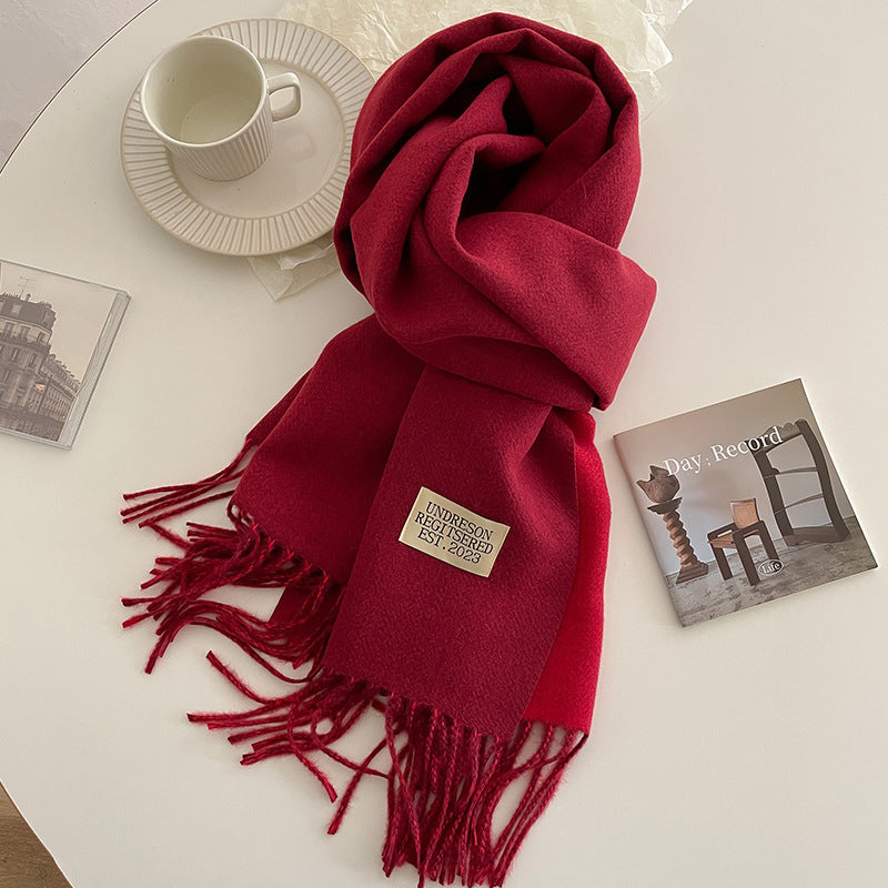 Verzorgende dubbelzijdige sjaal - luxe cashmere-gevoel dameswrap