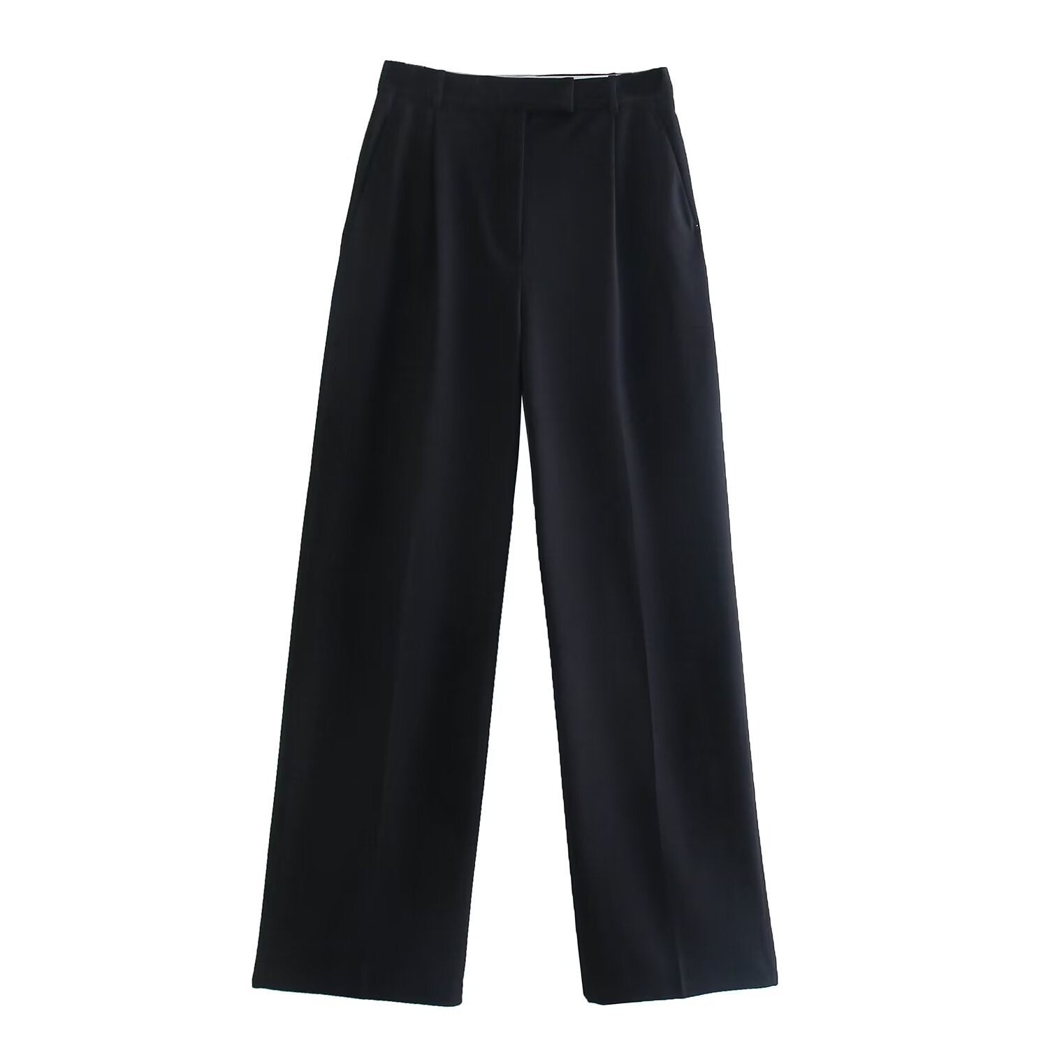 Dames brede, op maat gemaakte formele broek - stijlvolle hoge taille pantalon voor kantoor en casual gelegenheden