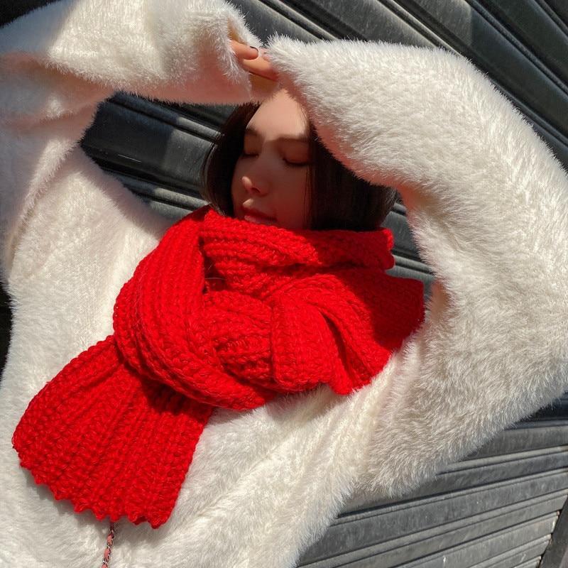 Chunky gebreide sjaal - winterse dames sjaal