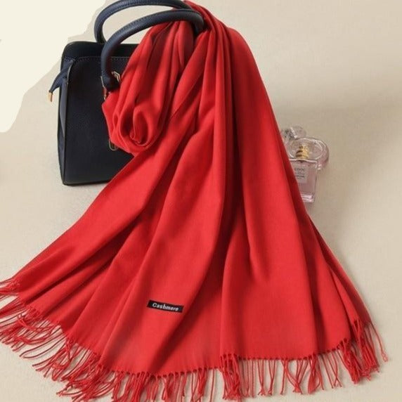 Kasjmieren winterash shawl - luxe dameswrap