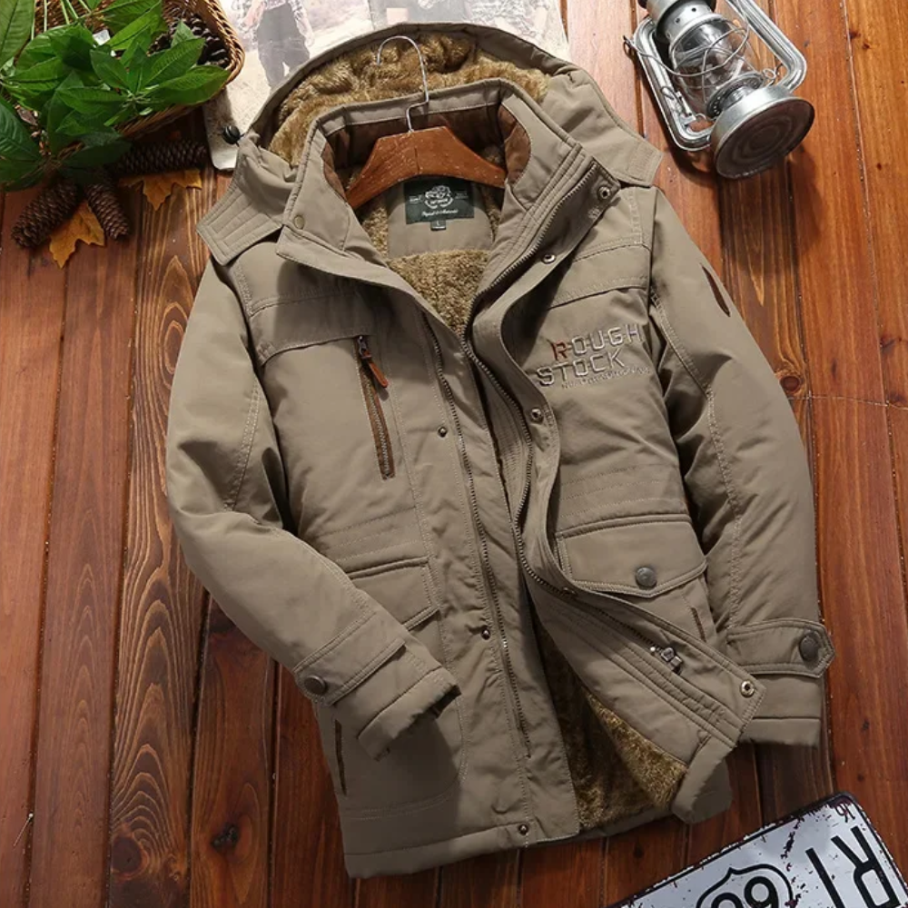 Parka jack - robuuste fleece-gevoerde buitenjas voor mannen