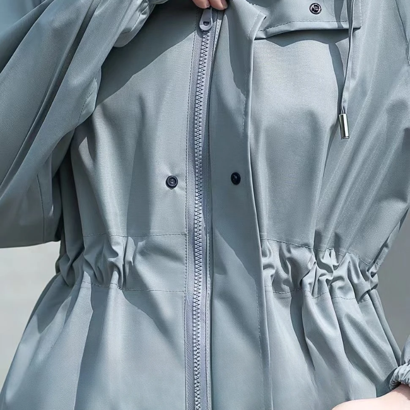 Waterproof damesjas - trendy lange regenjas voor vrouwen