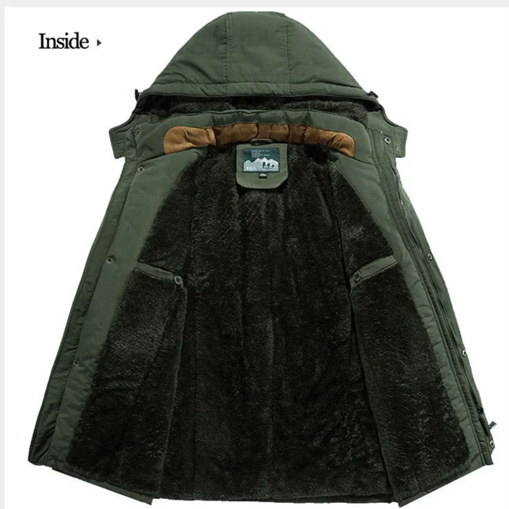 Parka jack - robuuste fleece-gevoerde buitenjas voor mannen