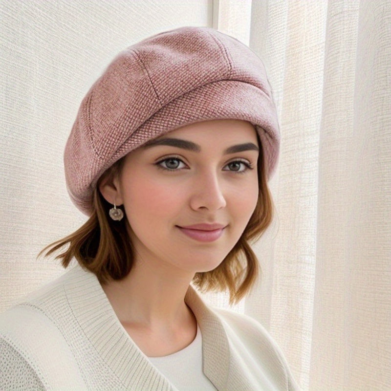 Dames baret - stijlvolle warme retro hoofddeksel