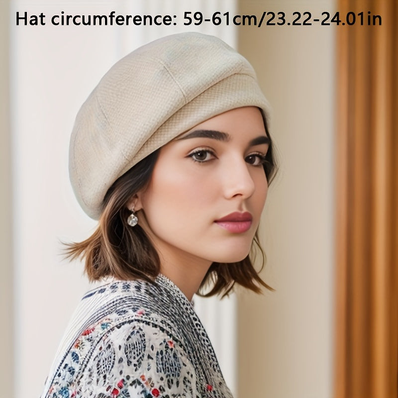 Dames baret - stijlvolle warme retro hoofddeksel