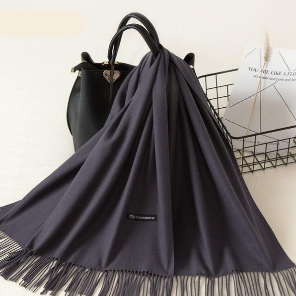 Kasjmieren winterash shawl - luxe dameswrap