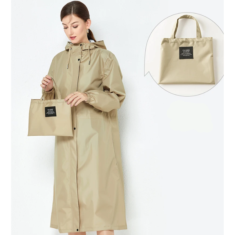 Waterdichte regenjas - lange dames waterdichte jacket