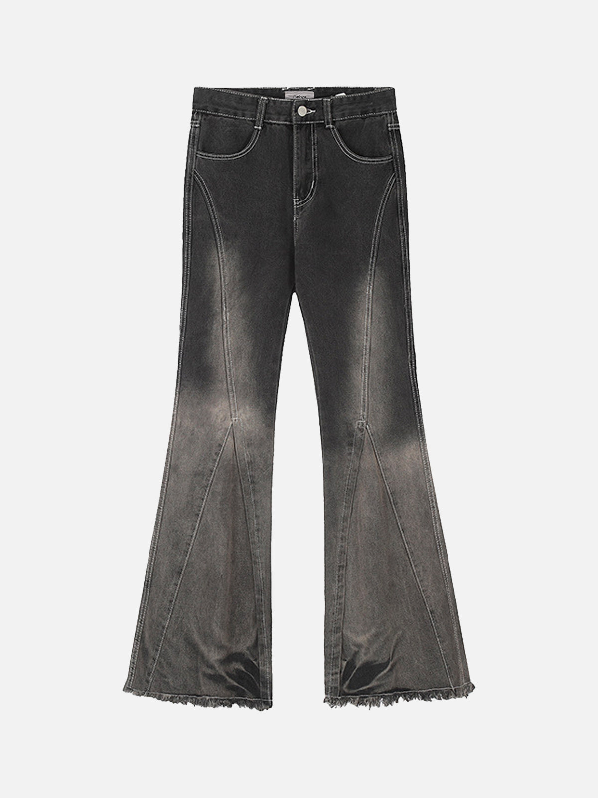 Flared denim jeans - vintage zwarte damesbroeken