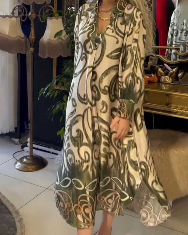 Losse en elegante jurk met print