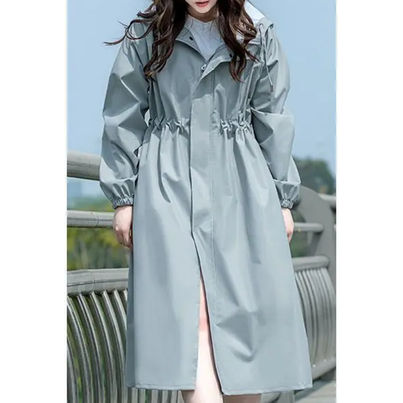 Waterproof damesjas - trendy lange regenjas voor vrouwen