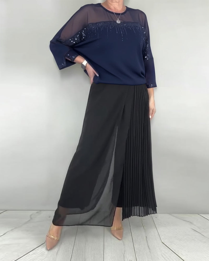 Blouse Gaas Gespleten Loose