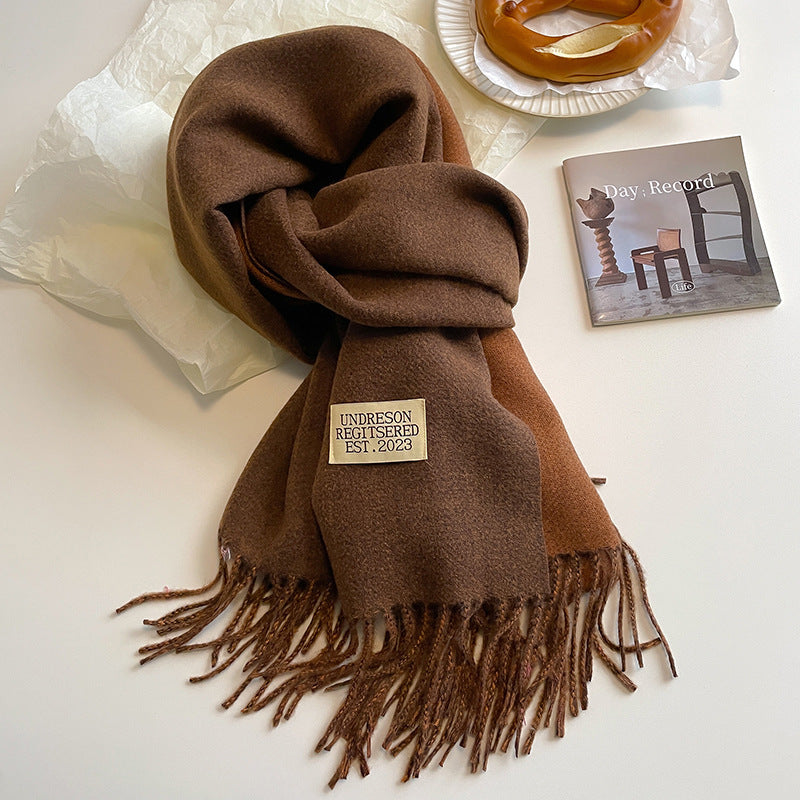 Verzorgende dubbelzijdige sjaal - luxe cashmere-gevoel dameswrap