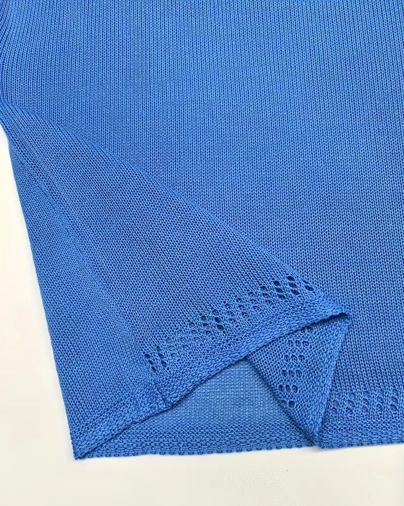 Trui casual korte mouwen effen kleur