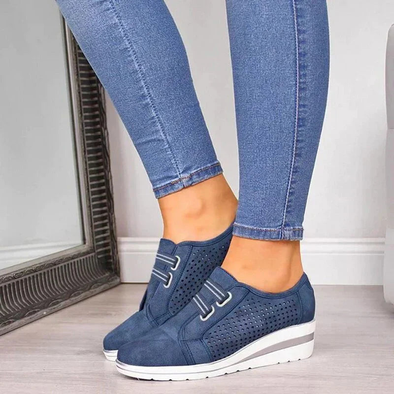 Dames wedge sneakers - ademende orthopedische schoenen voor een fijne fit