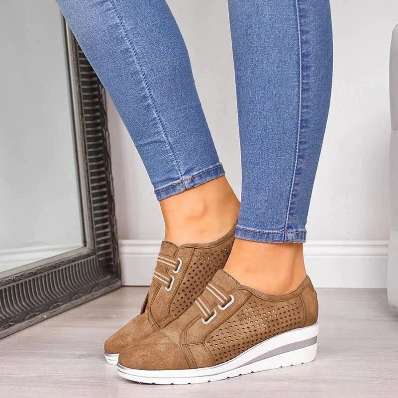 Dames wedge sneakers - ademende orthopedische schoenen voor een fijne fit