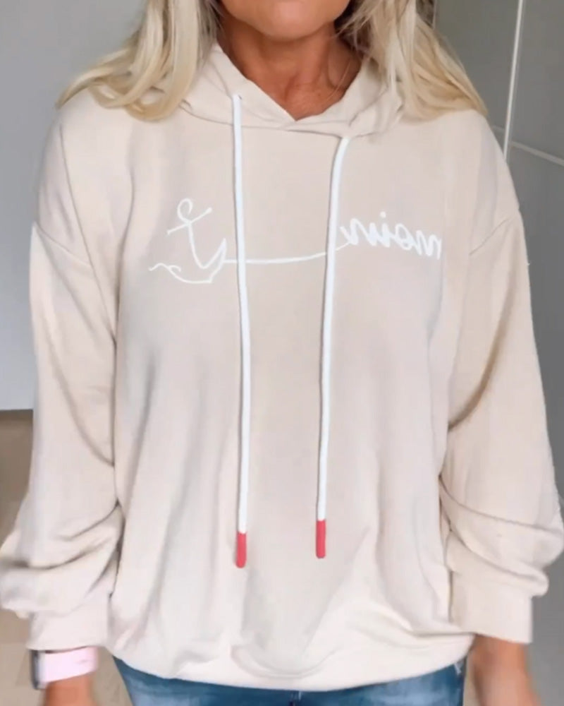 Losse hoodies met ankerprint