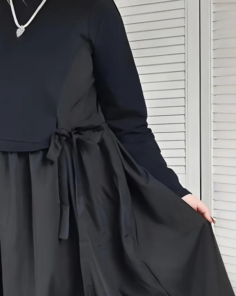 Jurk Gebreid Patchwork Zijstrik