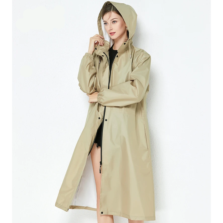 Waterdichte regenjas - lange dames waterdichte jacket