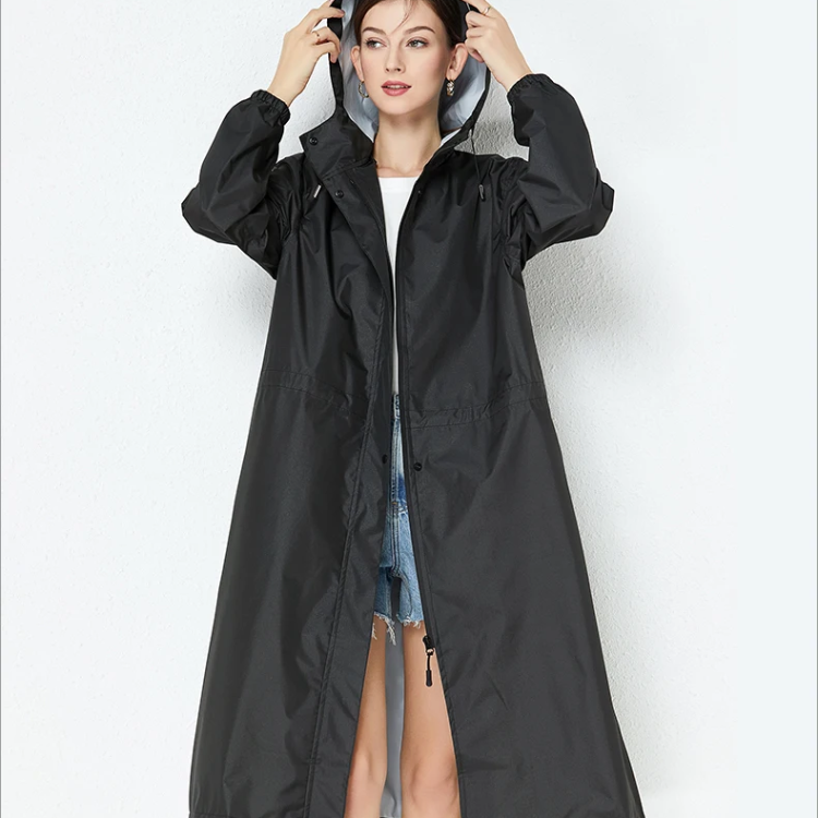 Waterdichte regenjas - lange dames waterdichte jacket