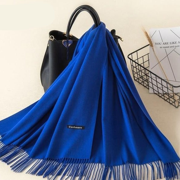 Kasjmieren winterash shawl - luxe dameswrap