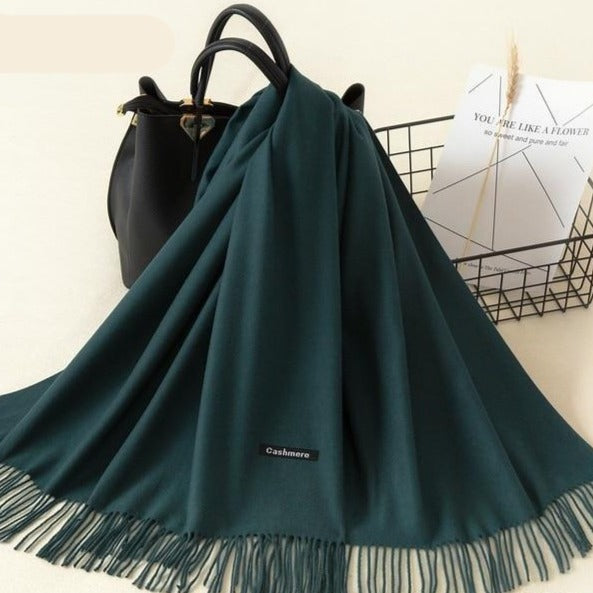 Kasjmieren winterash shawl - luxe dameswrap