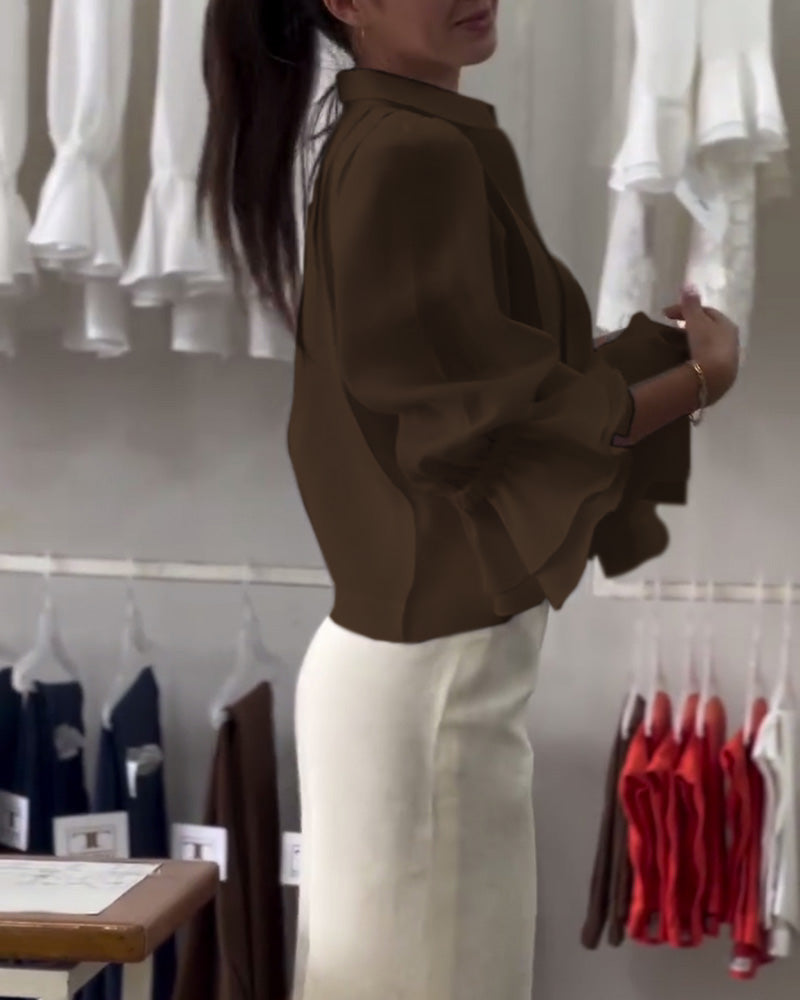 Shirt Puffmouw Ruffle