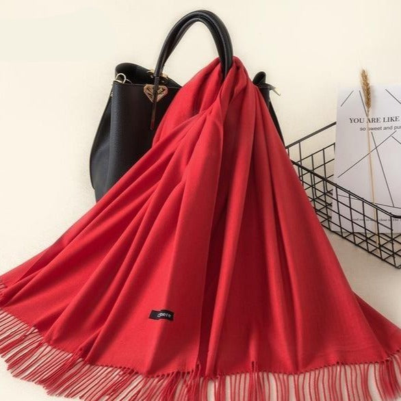 Kasjmieren winterash shawl - luxe dameswrap