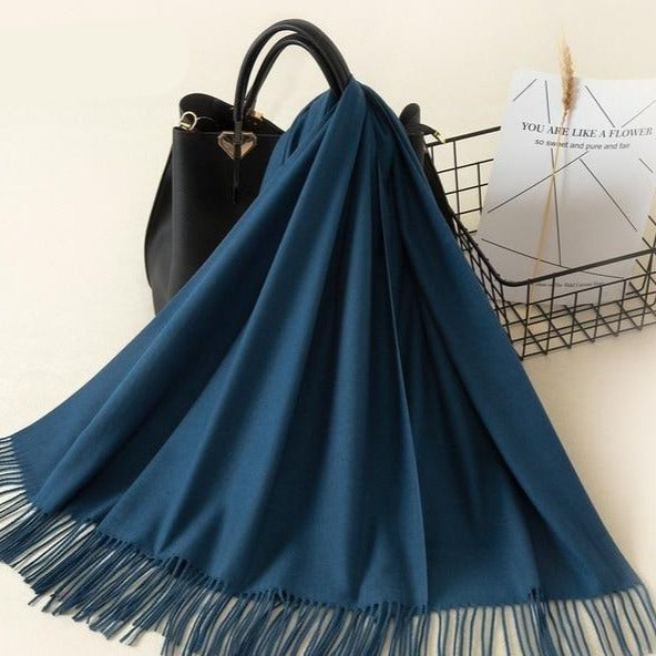 Kasjmieren winterash shawl - luxe dameswrap