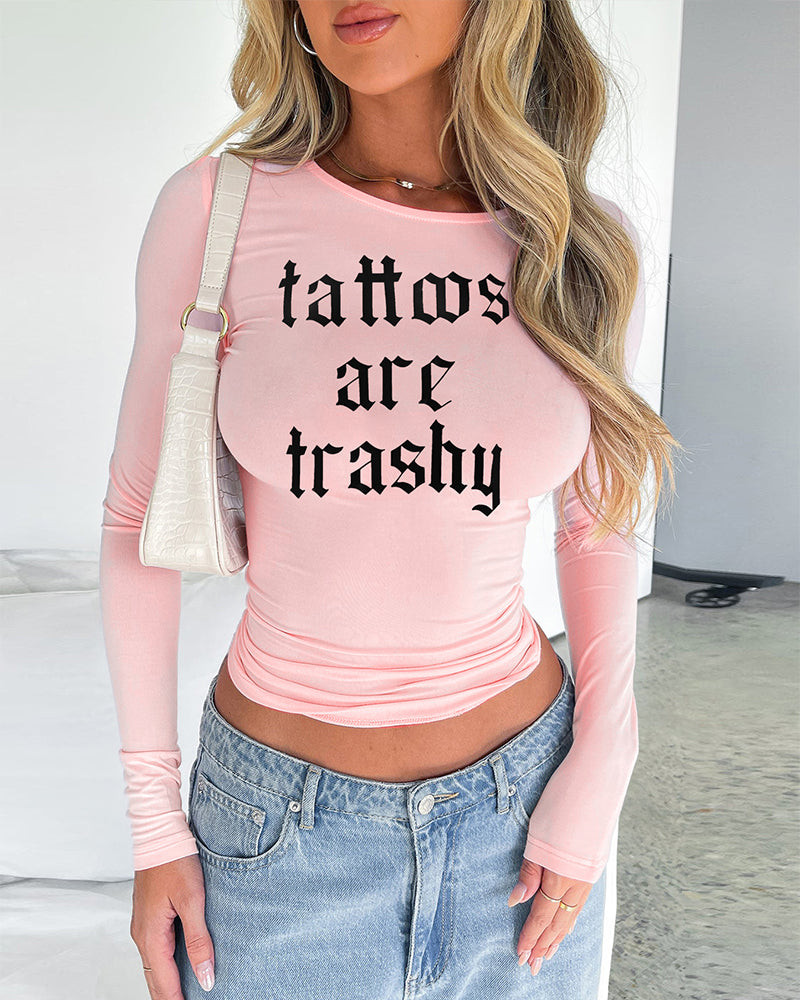 T-Shirt Strakke Lange Mouwen