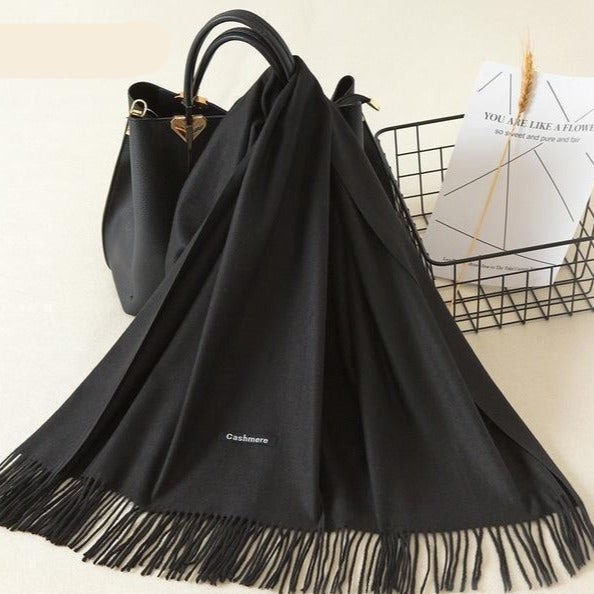 Kasjmieren winterash shawl - luxe dameswrap