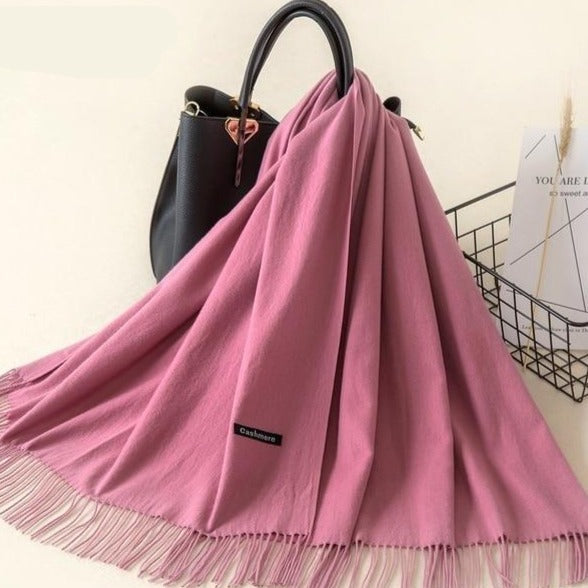 Kasjmieren winterash shawl - luxe dameswrap