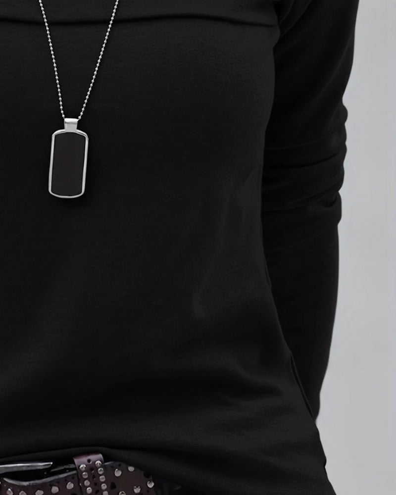 Top Slim Fit Geplooid Lange Mouw