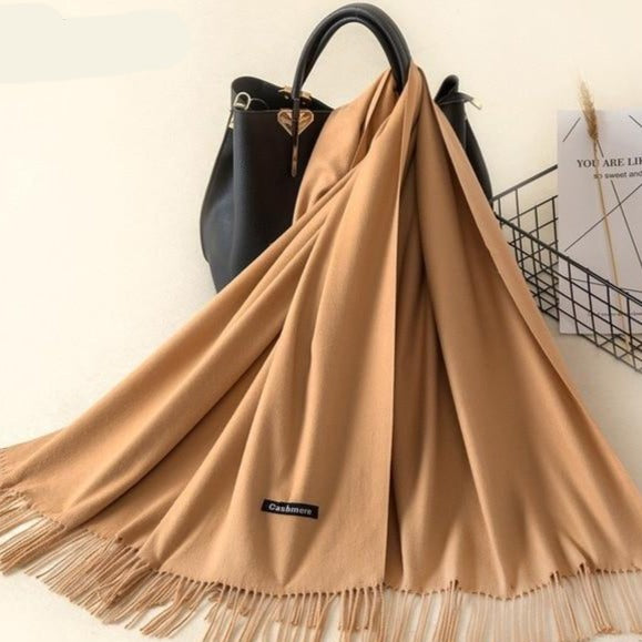 Kasjmieren winterash shawl - luxe dameswrap