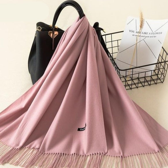 Kasjmieren winterash shawl - luxe dameswrap