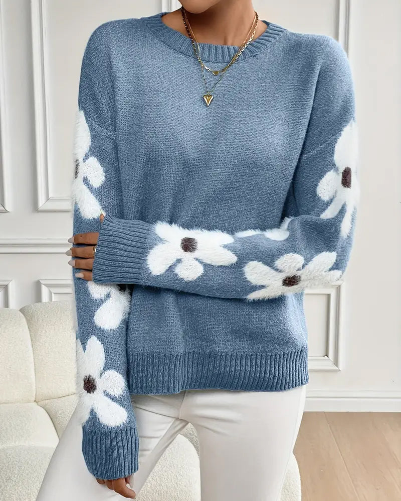 Pluche Trui Met Bloemen