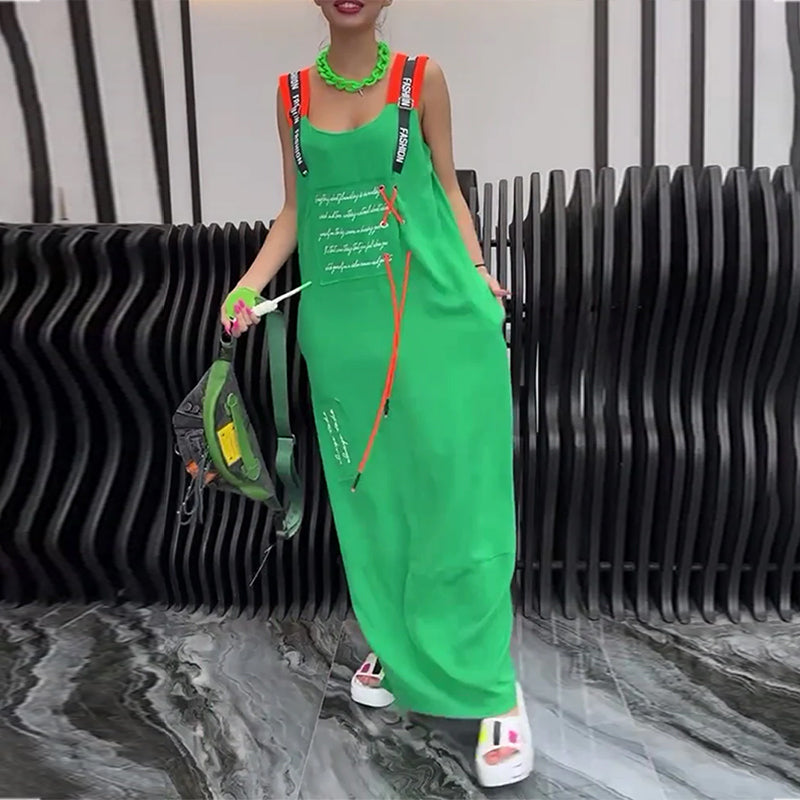 Jurk Mouwloos Gepersonaliseerde Letterprint