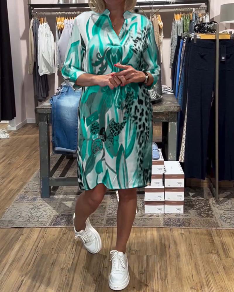 Dagelijkse casual kleurenjurk voor dames